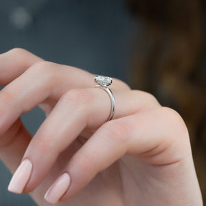 The Kamellie Set With A 3 Carat Pear Moissanite