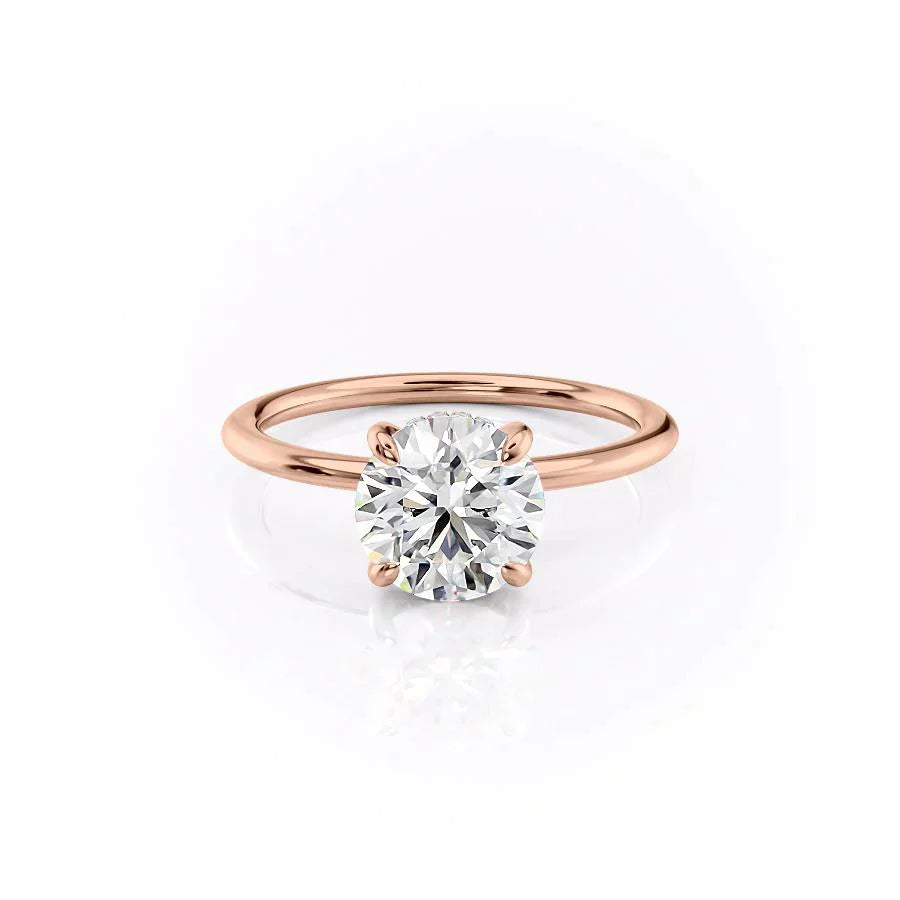 The Kamellie Set With A 4 Carat Round Moissanite