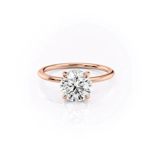 The Kamellie Set With A 2 Carat Round Lab Diamond