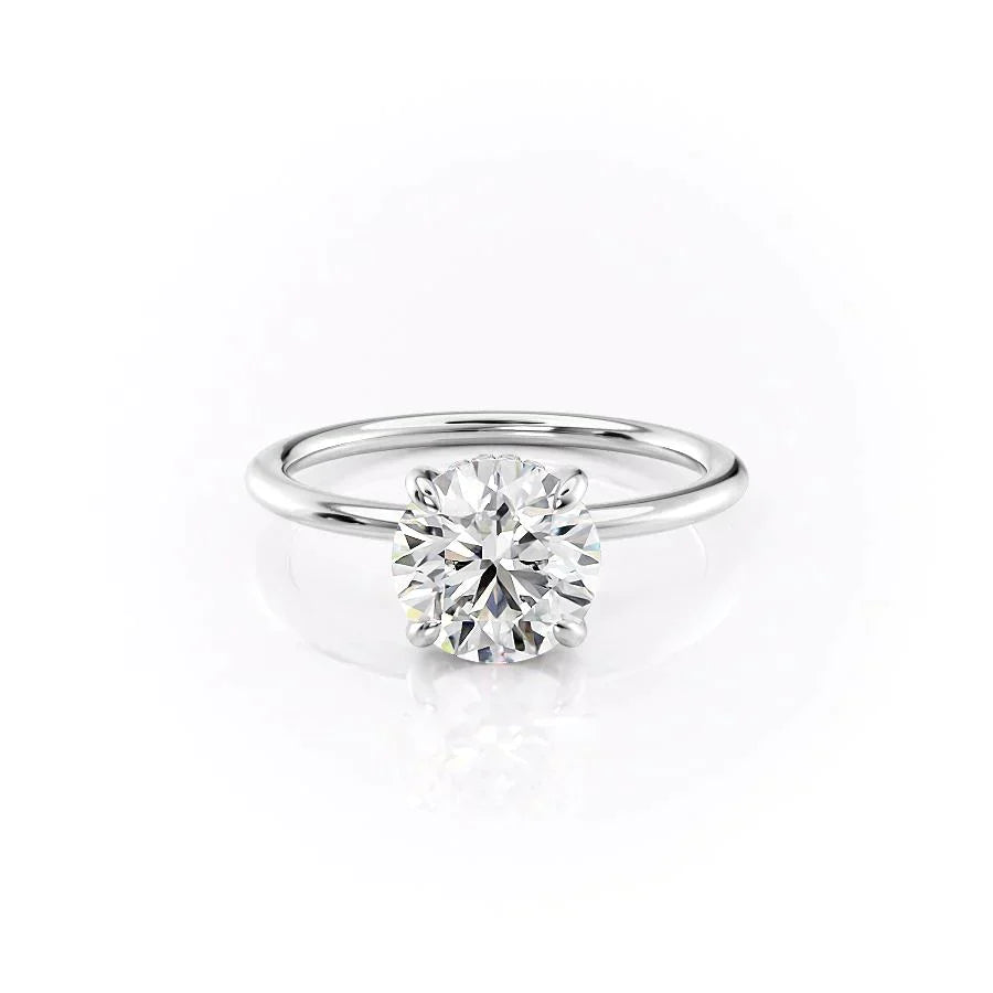 The Kamellie Set With A 3 Carat Round Moissanite