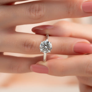 The Kamellie Set With A 3 Carat Round Moissanite