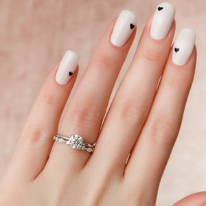 The Kamellie Set With A 3 Carat Round Moissanite
