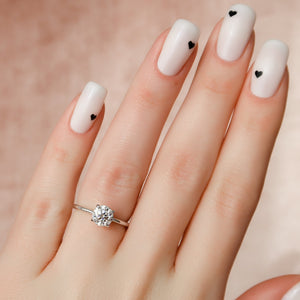 The Kamellie Set With A 3 Carat Round Moissanite