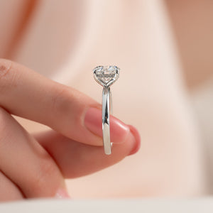 The Kamellie Set With A 3 Carat Round Moissanite