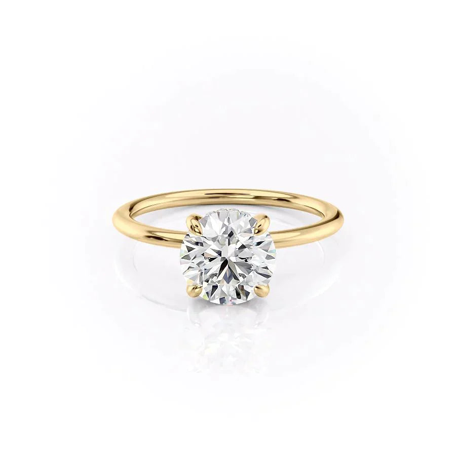 The Kamellie Set With A 4 Carat Round Moissanite