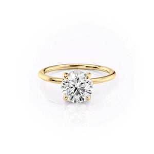 The Kamellie Set With A 2.5 Carat Round Lab Diamond