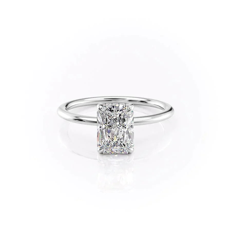 The Kamellie Set With A 3 Carat Radiant Moissanite