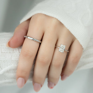The Kamellie Set With A 5 Carat Radiant Moissanite