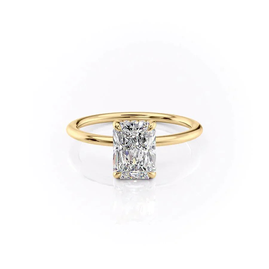 The Kamellie Set With A 1 Carat Radiant Lab Diamond