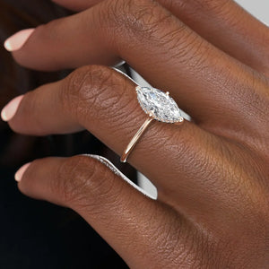 The Kamellie Set With A 1.5 Carat Marquise Lab Diamond