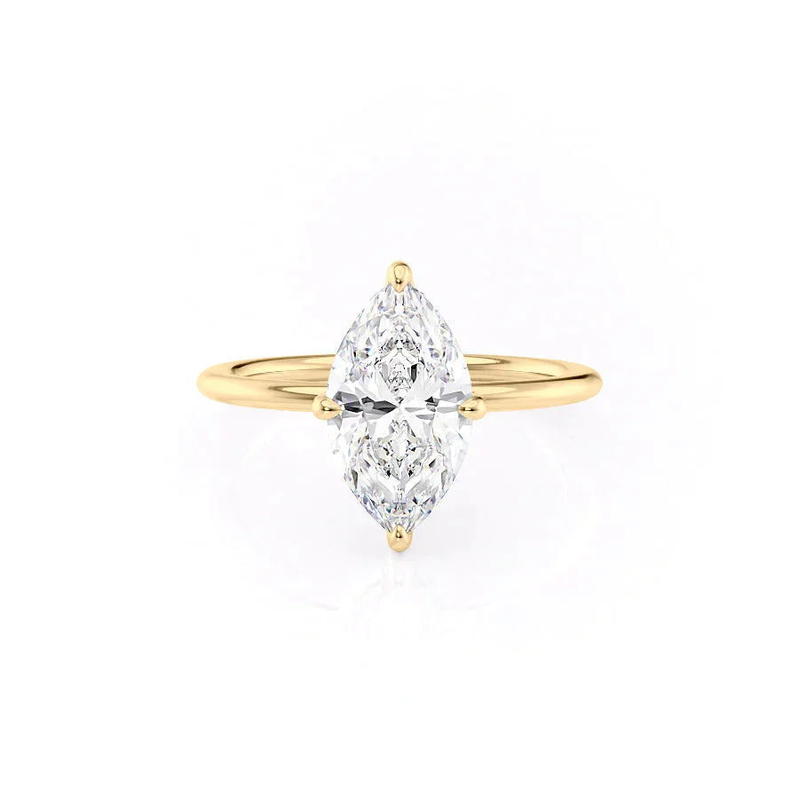 The Kamellie Set With A 1.5 Carat Marquise Lab Diamond