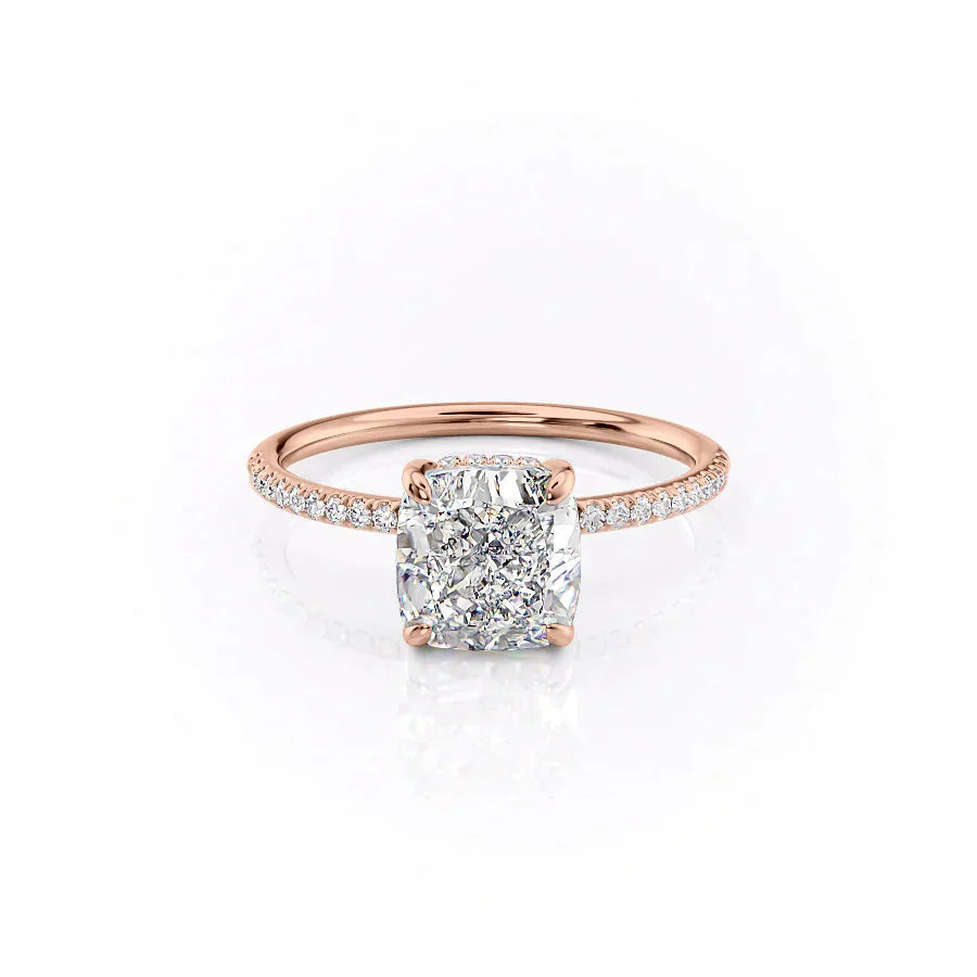 The Pave Kamellie Set With A 5 Carat Cushion Moissanite
