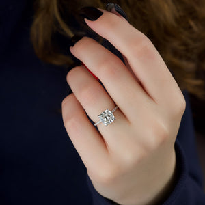 The Pave Kamellie Set With A 2 Carat Cushion Lab Diamond