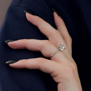 The Pave Kamellie Set With A 2 Carat Cushion Lab Diamond