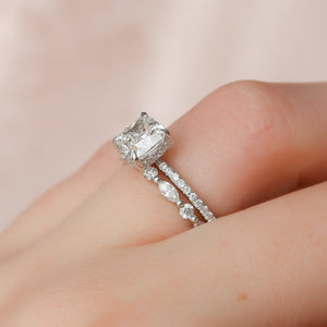 The Pave Kamellie Set With A Cushion Lab Diamond