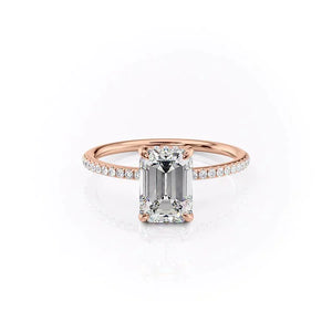 The Pave Kamellie Set With A 2.5 Carat Emerald Lab Diamond