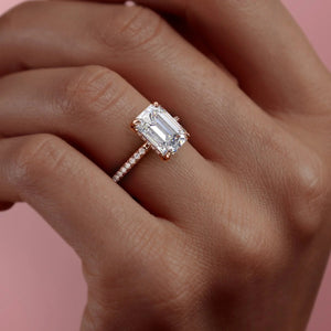 The Pave Kamellie Set With A 2 Carat Emerald Lab Diamond