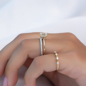 The Pave Kamellie Set With A 3 Carat Emerald Lab Diamond