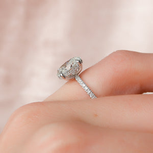 The Pave Kamellie Set With A 2 Carat Oval Lab Diamond
