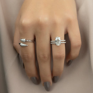 The Pave Kamellie Set With A 2 Carat Oval Lab Diamond