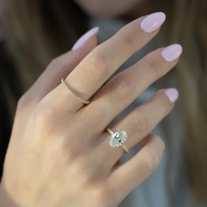 The Pave Kamellie Set With A 2 Carat Oval Lab Diamond