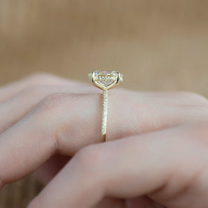 The Pave Kamellie Set With A 2 Carat Oval Lab Diamond