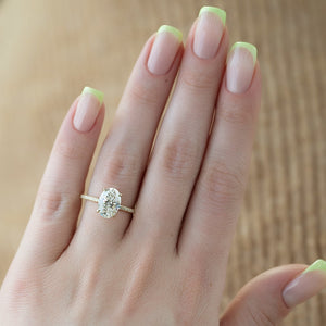 The Pave Kamellie Set With A 2 Carat Oval Lab Diamond