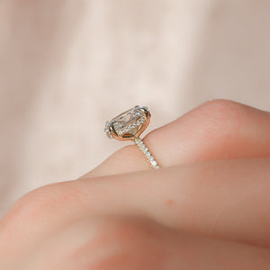 The Pave Kamellie Set With A 2 Carat Oval Lab Diamond