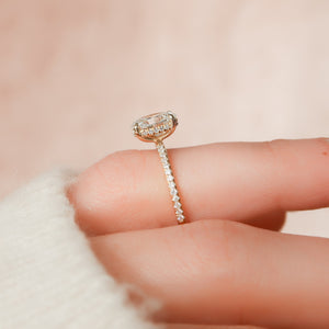 The Pave Kamellie Set With A 2 Carat Oval Lab Diamond