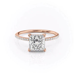 The Pave Kamellie Set With A 4 Carat Princess Moissanite