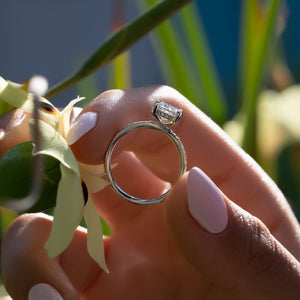 The Pave Kamellie Set With A Princess Lab Diamond