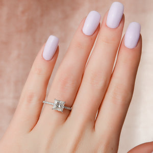 The Pave Kamellie Set With A Princess Lab Diamond