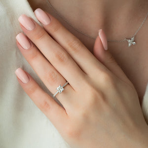 The Pave Kamellie Set With A Princess Lab Diamond