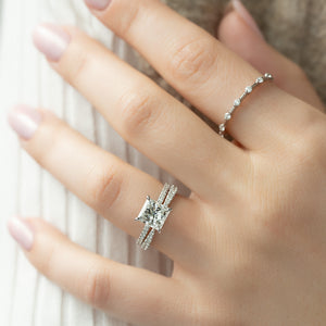 The Pave Kamellie Set With A Princess Lab Diamond