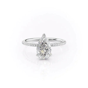 The Pave Kamellie Set With A 4 Carat Pear Moissanite