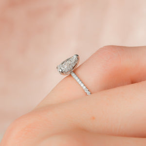 The Pave Kamellie Set With A 2 Carat Pear Lab Diamond