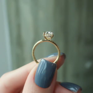 The Pave Kamellie Set With A 5 Carat Pear Moissanite