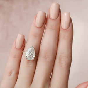 The Pave Kamellie Set With A 5 Carat Pear Moissanite
