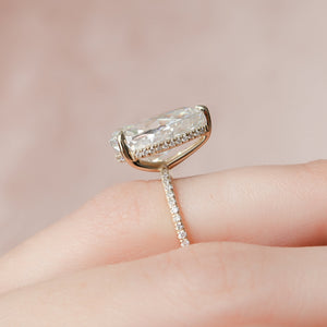 The Pave Kamellie Set With A 5 Carat Pear Moissanite
