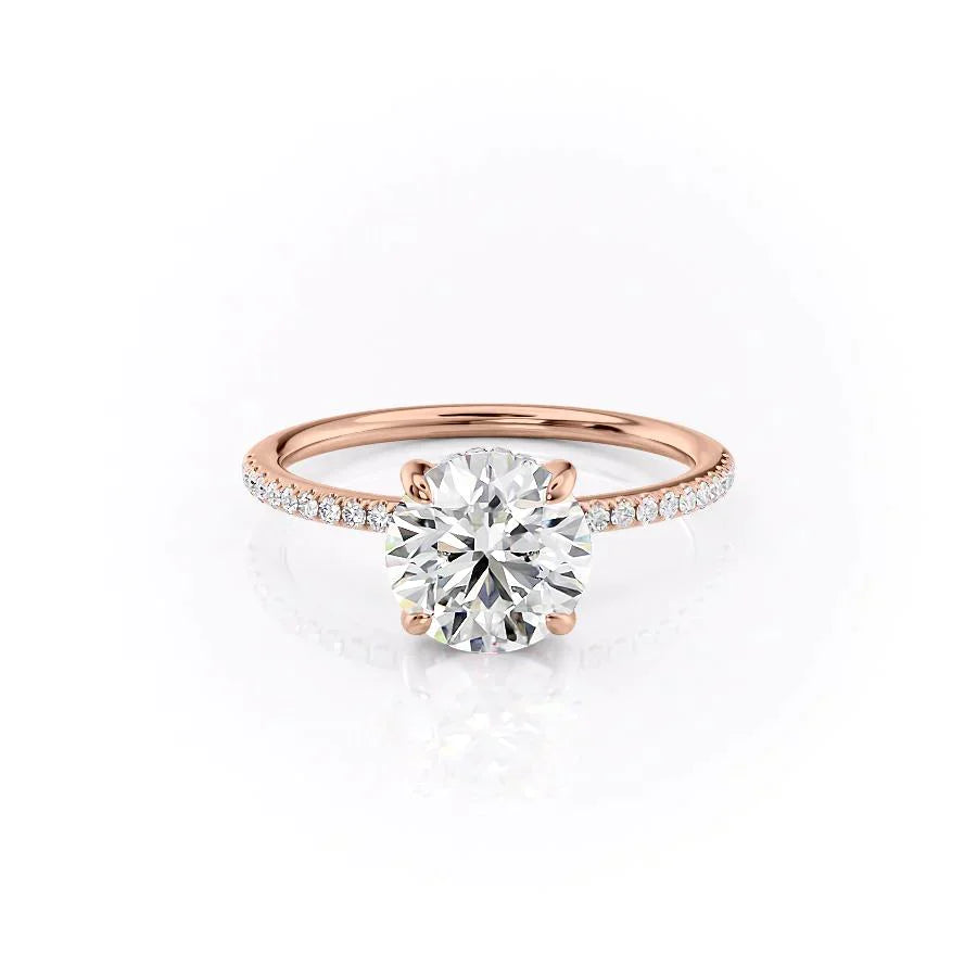 The Pave Kamellie Set With A 3 Carat Round Lab Diamond