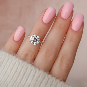 The Pave Kamellie Set With A 3 Carat Round Moissanite