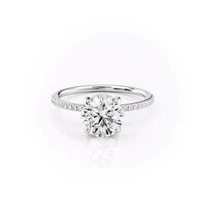 The Pave Kamellie Set With A 2 Carat Round Lab Diamond