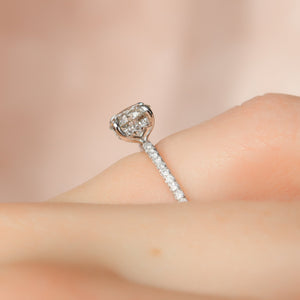 The Pave Kamellie Set With A 2 Carat Round Lab Diamond