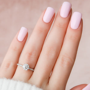 The Pave Kamellie Set With A Round Lab Diamond