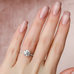 The Pave Kamellie Set With A Round Lab Diamond