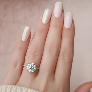 The Pave Kamellie Set With A 2 Carat Round Lab Diamond