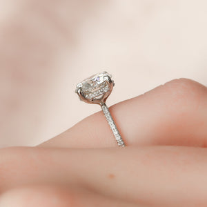 The Pave Kamellie Set With A Round Lab Diamond