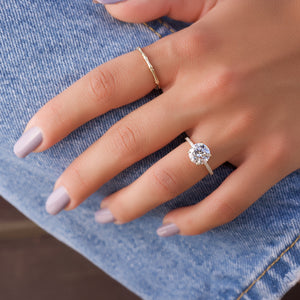 The Pave Kamellie Set With A 2 Carat Round Moissanite