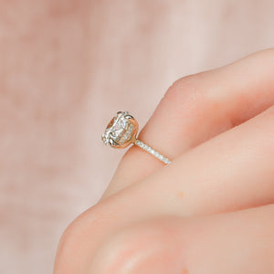 The Pave Kamellie Set With A 2 Carat Round Moissanite