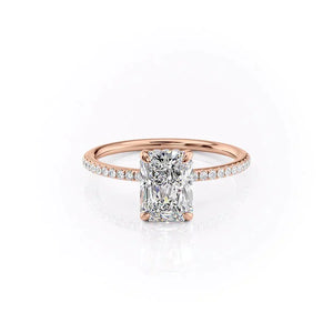 The Pave Kamellie Set With A 3 Carat Radiant Lab Diamond